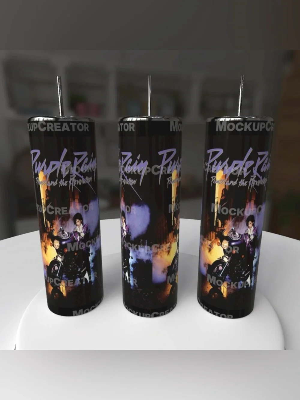 Purple Prince Graphic Tumbler with Guitar Art - Picture 5 of 7